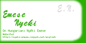 emese nyeki business card
